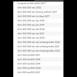 CULASSE 300 TE 2017